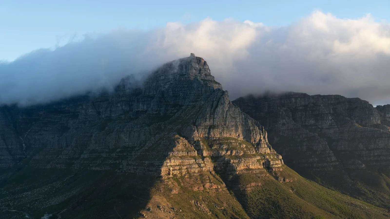 Table Mountain rising above the Cape landscape